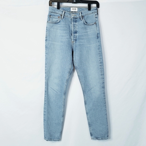 Agolde Nico High Rise Slim Jeans Cliffside Wash Denim Size 26 - Picture 2 of 12